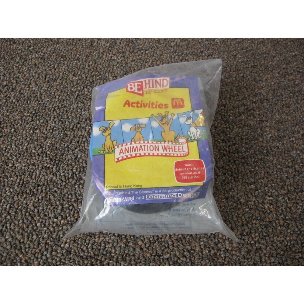 Vintage 90's McDonald's Happy Meal Toy Behind The Scenes‎ Animation Wheel New